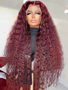 Product Details SKU D130 Wig Cap Lace Frontal Wig Length 16-24 inches Weight 160-230g Hair Material 100% virgin hair from one donor Last For one more year Density 150% Hair Color burgundy Hairline & Knots pre-plucked & pre-bleached Can Be Dyed yes Straps adjustable Circumference 22.25 inches, standard medium Lace Swiss Lace Purchase Info (Support Western Union payment, if you want to use Western Union payment, you can contact our website customer service) Shipping>> Free Shipping worldwide via E Slayed Edges, Wigs Deep Wave, Blessed Wednesday, Hd Lace Wig, Ombre Highlights, Hair Color Burgundy, Braided Styles, Red Wave