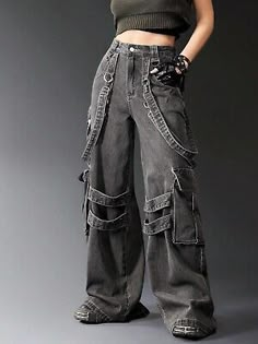 Pinterest Dj Clothes Style, Janko Jeans, Gothic Masc Outfits, Grunge Female Outfit, Alternative Rock Outfits, Cool Pants Design, Dark Purple Fits, Alt Winter Fashion, Summer Punk Outfits