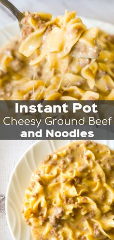 instant pot cheesy ground beef and noodles