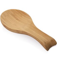 a wooden spoon on a white background