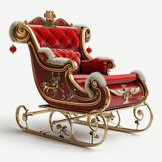 Santa Sleigh Clipart in Photorealistic Style: 4K Vector Clipart Santa’s Sleigh, Santa Sleigh Template, Christmas Sleigh Diy, Santa Sleigh Decoration, Diy Sleigh, Santa Claus Sleigh, Santa Clipart, Art Exploration, Ballet Studio