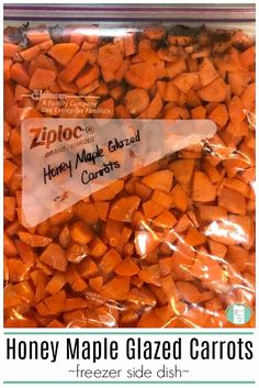 a bag of honey maple glazed carrots