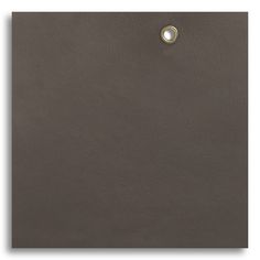 the back side of a brown leather textured surface with a gold button on it