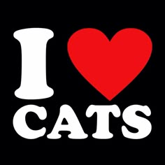 i love cats sticker on a black background