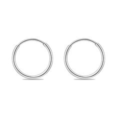 PRICES MAY VARY. 【Classic and Simple Design】huggie hoop earrings with fashionable and classic design, simple and elegant, silver hoops earrings for women are suitable for daily wear, easy to show your personal charm, beautifully designed, but cartilage hoop style is unisex, suitable for women as well as men, and has a wide range of applicability. 【Durable Material】silver earrings hoops are made of durable and lightweight material that is skin-friendly, ensuring stainless steel hoop earrings dura Small Silver Hoop Earrings, Ear Lobe Piercings, Lobe Piercings, Mens Earrings Hoop, Cartilage Earrings Hoop, Cartilage Hoop, Earrings Hoops, Titanium Earrings, Surgical Steel Earrings