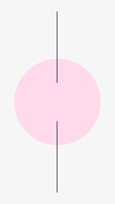 a pink circle with two lines in the middle and one line at the bottom, on a white background