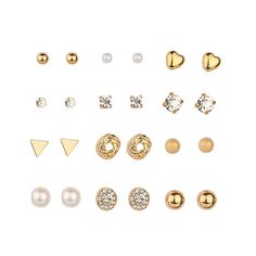 PRICES MAY VARY. Gold Studs Earrings for Women Multipack: The package include cubic zirconia earrings studs, heart stud earrings, gold geometric earrings, pearl earrings for women and so on, can match your various styles Material: The hypoallergenic surgical steel stud earrings is made of high quality alloy, rhinestones and simulated pearls, can directly contact with skin, sturdy and comfortable to wear Easily Match Any Outfit: Choose the ear stud earrings set according to your daily dress to meet the matching needs of different occasions, such as parties, beaches, wedding, prom, dates, travel Enough Quantity: This crystal pearl earring set includes 12 pairs ear piercing studs, pack of earrings for women studs, almost fit all women, one order to share with your family or friends Great Pres Gold Earrings For Wedding, Beaches Wedding, Bride Earring, Prom Dates, Earrings Pack, Ear Piercing Studs, Earrings For Wedding, Pearl Earring Set, Crystal Pearl Earrings