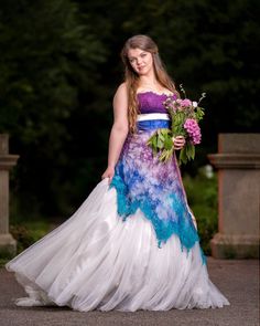 Hand Painted Wedding Dress, Ombre Wedding Dress, Alternative Wedding Dress, Dress Shops, Unique Wedding Dresses