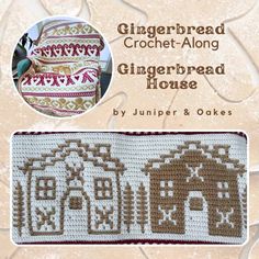 the gingerbread crochet - along gingerbread house is featured in this book