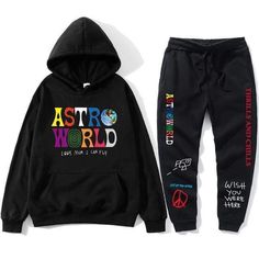 ASTROWORLD™ "Thrills and Chills" Tracksuit | Tracksuit | The Urban Clothing Shop™ Astroworld Hoodie, Woman Pullover, Astro World, Travis Scott Astroworld, Street Clothes, Tracksuit Men, Streetwear Pants, Clothes Men