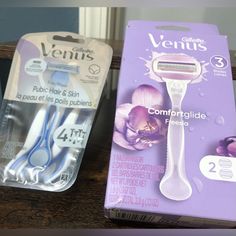 Gillette Venus Women’s Razor Bundle With Comfortglide & Pubic Razors - Bundle Comes With Everything In Photos. Gillette Venus Pubic Hair Razor 4 Pack Disposable Razors. Gillette Venus Comfortglide Razor Comes With 1 Handle And 2 Cartridges Both Items Are New And Unused. The Box For The Comfortglide Razor System Was Open When I Received The Shipment. I Will Tape This Box When Shipped To Buyer. Checkout My Other Listings For More Great Deals On A Variety Of Different Items. New Listings Are Added Gillette Venus, Disposable Razor, Body Hair Removal, Open When, Hair Removal, Dog Friends, Bath And Body, Blue And Purple, Bundles