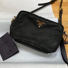 Nylon. In Great Condition. Comes With An Adjustable Leather Strap. Comes With Original Dust Bag, Proof Of Purchase, And Box. Bags Prada, Prada Nylon, Prada Bags, Prada Crossbody, Prada Bag, Leather Straps, Prada, Dust Bag, Bag Lady