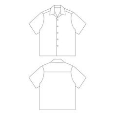 Camp Button Shirt Short Sleeve Flat Technical Drawing Illustration Blank Mock-up Template for Fashion Design and Tech Packs CAD Technical Sketch 10157197 Vector Art at Vecteezy Template For Fashion Design, Technical Sketch, Design Outline, Illustration Flat, Flat Sketches, Sewing Pattern Design, Free Vectors, Technical Drawing, Camping Shirt