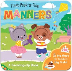 the first peek - a - flap book for toddlers with an image of two bears and