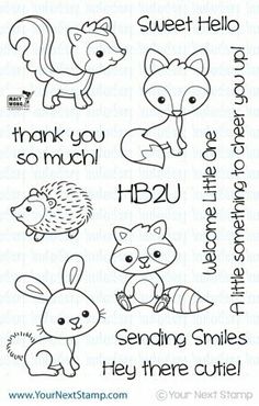 some cute animals stamp set from your next stamp