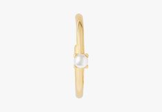 Featuring dazzling square-cut crystals these hoops are sparkling little extras you'll wear season after season. | Kate Spade Little Luxuries Pearl Hoops, Cream/Gold Gold Gift, Square Cut, Cream And Gold, Kate Spade, Jewelry Watches, Sparkle, Cream, Square, Crystals