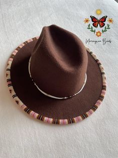 Indigenous Brown Beaded Fedora Set - Etsy Hat Loom, Beaded Hats, Beaded Hat Bands, Native Beading, Native Beading Patterns, Hat Bands, Beaded Hat, Native Beadwork, Top Hats