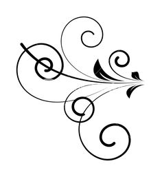 an artistic black and white design with swirls