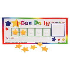 i can do it board with five stars on the front and four in the back