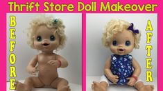 two dolls with blonde hair sitting next to each other