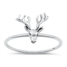 Fashion Deer Rack Buck Ring .925 Antlers Sterling Silver Band Jewelry Female Male Unisex Size 5 All our silver jewelry is crafted from .925 silver also commonly referred to as sterling silver. Sterling silver is the standard for beautiful high-quality silver jewelry and cannot be replicated by lower priced silver plated jewelry. It is 92.5% pure silver, mixed with alloys to add strength and durability to stand the test of time. Keep your fine jewelry shiny and elegant by storing it properly. Jew Animal Rings, Female Male, Band Jewelry, Silver Plated Jewelry, Sterling Silver Cross, Sterling Silver Bands, Bling Jewelry, Pure Silver, Silver Band