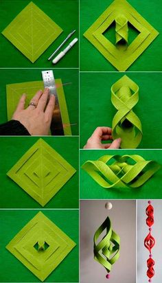 step by step instructions on how to make origami ornaments