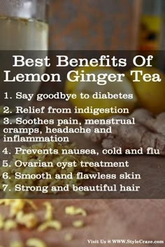 7 Best Benefits Of Lemon Ginger Tea: Lemon Ginger Tea, Benefits Of Lemon, Healthy Hydration, Lemon Benefits, Lemon Ginger, Fitness Articles, Ginger Tea, Better Health