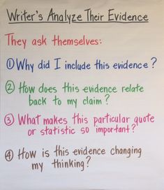 a whiteboard with writing on it that says, writer's analte their evidence