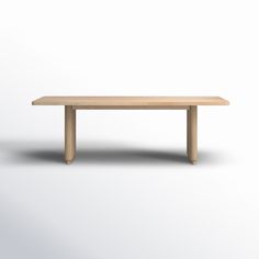 an empty wooden table on a white background