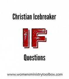 the words christian icebreakerr questions written in red on a white background with an image of