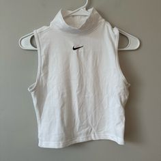 Never Worn. Brand New From Nordstrom Nike Sleeveless Tops For Streetwear, Nike Sleeveless Streetwear Tops, Nike Trendy Top For Spring, Nike Basic Tops For Spring, Nike Crop Top For Spring, Nike Casual Stretch Tops, Nike Sports Crop Top, White Casual Nike Tank Top, Casual White Nike Tank Top