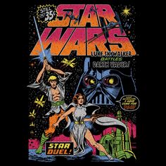 the cover to star wars comic book, featuring darth vader and princess lei