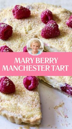 Mary Berry Manchester Tart Mary Berry Recipes Christmas, Mary Berry Treacle Tart, Mary Berry Bakewell Tart, Tarts Recipe Dessert, Winter Puddings, Mary Berry Recipes Baking, Manchester Tart, Viennese Biscuits, British Baking Show Recipes