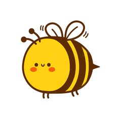 a cute little bee with big eyes