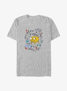 Graphic pictured on size 2XLT50% Cotton  50% PolyesterWash cold; dry lowImportedListed in men's big & tall sizes Adventure Time Jake, Cartoon Man, Mens Big And Tall, Big & Tall, Adventure Time, Hot Topic, Graphic Tees, Sketch, Fashion Outfits