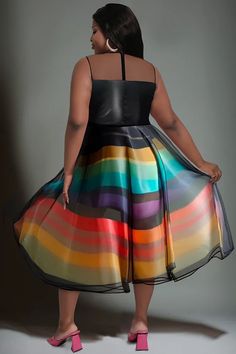 Plus Size Rainbow Outfits Plus Size Semi Formal, Tulle Maxi Dress, Gaun Fashion, Plus Size Formal, Plus Size Party Dresses, Plus Size Formal Dresses, Jumpsuit Elegant, Design Dresses, Denim Maxi