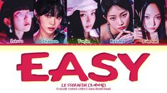 an advertisement for the korean girl group easy