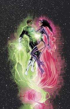 the cover to green lantern and her companion, who appears to be hugging each other