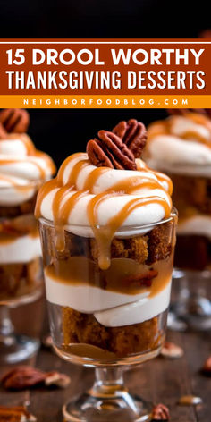 Having trouble finding dessert recipes? Look at these 15 Drool Worthy Thanksgiving Desserts! This collection includes a variety of delectable desserts perfect for the holidays, with a delicious variety of flavors to spice up your festive feast! Thanksgiving Brunch Desserts, Unique Desserts For Thanksgiving, Dessert Recipes Easy Thanksgiving, Thanksgiving Desserts Board, Friendsgiving Dessert Table, Fun Desserts For Thanksgiving, Sunday Dessert Ideas Families, Thanksgiving Make Ahead Dessert, Thanksgiving Deserts To Bring