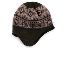 Protect yourself from the elements with MUK LUKS® Men's Earflap Beanie. Soft faux sherpa lining and soft knit ear flaps will keep you warm all day long. nnMachine wash on gentle cycle, no bleach, lay flat to dry. Imported. 100% Acrylic Knit. 100% Polyester Faux Sherpa Lining. Stretchy fit for easy on and off. Thermal Insulation. OSFM 100% Acrylic,100% Polyester Faux Sherpa Lining | MUK LUKS Men's Earflap Beanie in Sleeping Forest Funky Beanies, Liz Phair, Cool Beanies, Earflap Beanie, Toro Inoue, Men's Beanies, Winter Neutral, Stuff And Thangs, Fall Accessories