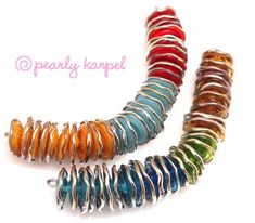 multicolored glass beaded bracelets with silver findings