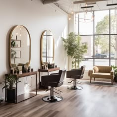 the salon is clean and ready for customers to use