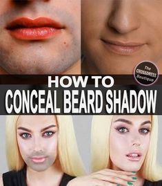 How To Conceal Beard Shadow for Crossdressers. we have written this article which covers the most important tips, techniques and color correcting concealer products for hiding beard and 5 o’clock shadow.. Read: http://www.crossdressboutique.com/how-to-conceal-and-cover-beard-shadow-for-crossdressers-and-trans-women/ Concealer Products, Halloween Hombre, Femininity Tips, Color Correcting Concealer, Drag Make-up, Transgender Mtf, Correcting Concealer, Color Correcting, Female Transformation