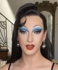 Simple Drag Makeup, Gothabilly Makeup, Trans Film, Violet Chachki, Drag Wigs, Bad Makeup, Peach Makeup