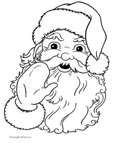 santa claus coloring pages for kids to print out and color on the christmas season is here