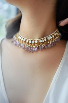 Kundan Choker Necklace, Choker Necklace Online, Gold Jewelry Simple Necklace, Kundan Choker