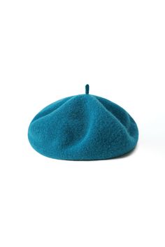 a blue hat on a white background