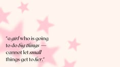 a pink background with stars and a quote from the famous movie star trek, which is written in cursive writing