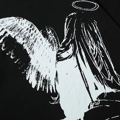 A fallen angel, as they say. DETAILSMaterial: CottonCollar: O-Neck Angel Wings Graphic, Cartoon Angel, Streetwear Japanese, Tshirt Streetwear, Harajuku Men, Japanese Harajuku, Men Tshirt, Autumn T Shirts, Shirt Print Design