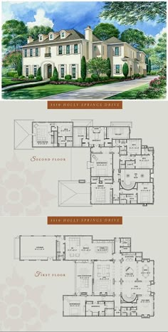 two story house plans with large windows and lots of room